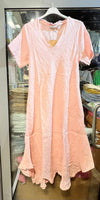 100% Linen Dress REF. 3647: Khaki