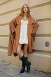 Comfy Oversized Waffle Knit Collared Jacket: Dark Grey