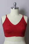 Full Coverage Seamless Padded Textured Brami Plus Size: Mustard XL/2XL