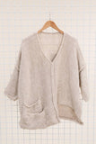 Asymmetric oversized sweater 60681ALPAGA made in Italy: Beige