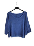 TOP 3791 90% COTTON 10% LINEN: MOUTARDE