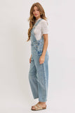 BARREL-LEG DENIM JUMPSUIT : WASHED DENIM / Contemporary / M