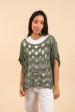 Openwork cotton knit sweater 1688 100% cotton: Beige