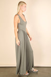 NP70810-Casual Ribbed Knit Sleeveless Jumpsuit: BLACK / S-M-L/2-2-2