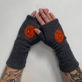 Gloves-California Poppy: Orange on Blue