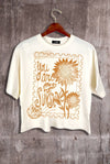 You are my sunshine Graphic Crop Tee. : IVORY / SMALL