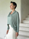 Dolman Cowl Top: Moss / O/S