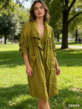 100% Linen Vest REF. 9679: Wasabi
