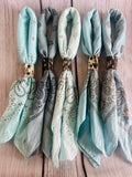 Cowboy Blue Hand Dyed Bandanas: Bandanas No Slides