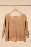 TOP 3791 90% COTTON 10% LINEN: Camel