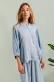 100% Linen Shirt REF. 9230: Charcoal Grey