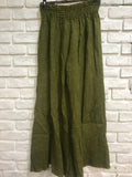 Flared linen trousers 66031 100%LINEN: Moutarde