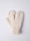 Cable Knit Mittens. SG201: Cream