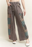 MineralWash Paisley Cropped pants HP5849 : Sugar Rose / S-M-L / 2-2-2