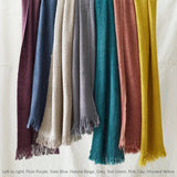 BIBEK Unisex Banana Yarn Scarf: Twilight Green