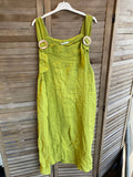DRESS 72319 100% LINEN: KAKI