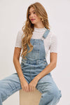 BARREL-LEG DENIM JUMPSUIT : WASHED DENIM / Contemporary / S