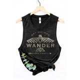 WANDER ARE ROST MINERAL GRAPHIC TANK TOP: Mineral Mustard / XL