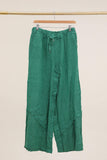 100% Linen Trousers REF. 5105: Green