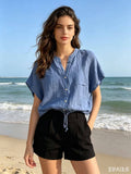 Linen shirt REF. 7359: Vert Canard