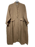 1142 SPRING SUMMER CLOTHING LINEN JACKET: MUSTARD
