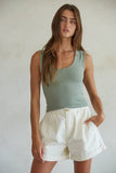 S1187N | Double Layered Seamless Top: Hyacinth / ML