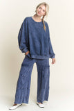 BEST Mineral Wash Wide leg Cropped pants HP5524 : Olive / S-M-L / 2-2-2