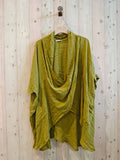REF 83591 OVERSIZE BLOUSE 100% LINEN: KHAKI