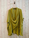 REF 83591 OVERSIZE BLOUSE 100% LINEN: CAMEL