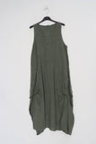 Sleeveless long dress REF. 8466: Khaki