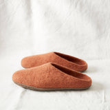 MITA Unisex Felt Mule Slippers EU36-EU46: Rust Orange / EU37 (UK4)