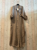 REF 8827 100% LINEN LONG T-SHIRT: BEIGE