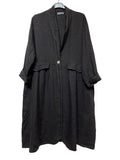 1142 SPRING SUMMER CLOTHING LINEN JACKET: MUSTARD