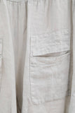 100% linen trousers REF.30235: Light Grey / Unique