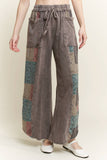 MineralWash Paisley Cropped pants HP5849 : Vintage Olive / S-M-L / 2-2-2