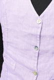 Sleeveless shirt in 100% Linen REF. 5146: Khaki / S/M-L/XL