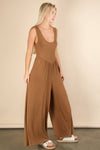 NP70810-Casual Ribbed Knit Sleeveless Jumpsuit: BLACK / S-M-L/2-2-2