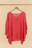 Blouse in 50% linen and 50% cotton REF. 4652: White