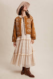 Embroidered Quilted Western Jacket LJ0260: Plum / L