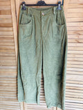 Corduroy trousers 30577 100% cotton: Persimmon