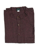 Solid Cotton Kurta: Bronze / Medium