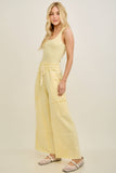 BEST Mineral Wash Wide leg Cropped pants HP5524 : Olive / S-M-L / 2-2-2