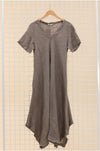 100% Linen Dress REF. 3647: Khaki