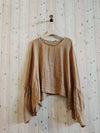 REF 11138 PONCHO-STYLE BLOUSE 100% LINEN: Blank