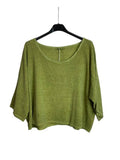 TOP 3791 90% COTTON 10% LINEN: KAKI