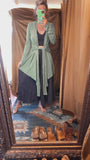 Wrap cardigan in green