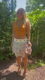 Ivory wrap pixie skirt